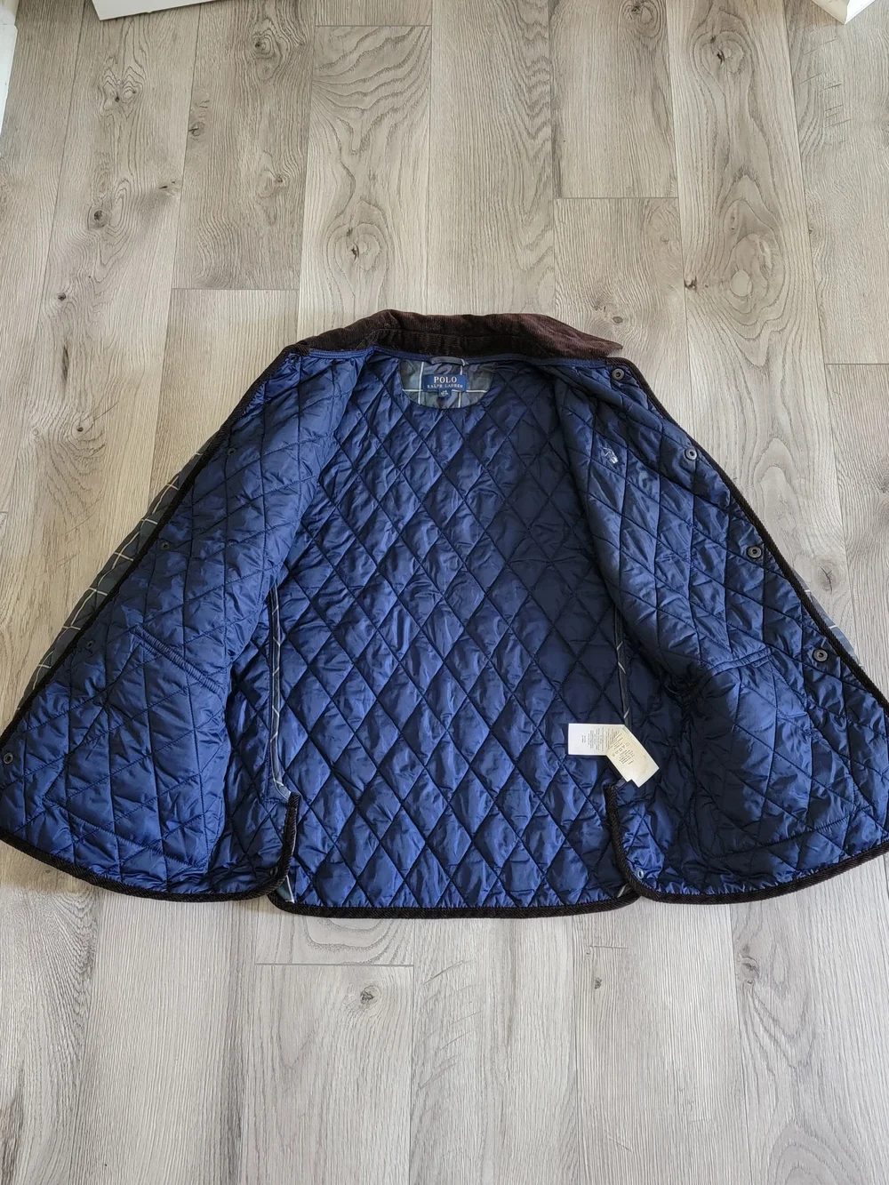 Kids Polo Ralph Lauren Quilted Plaid Jacket Tartan Plaid Sz L 14/16 Boys Girls